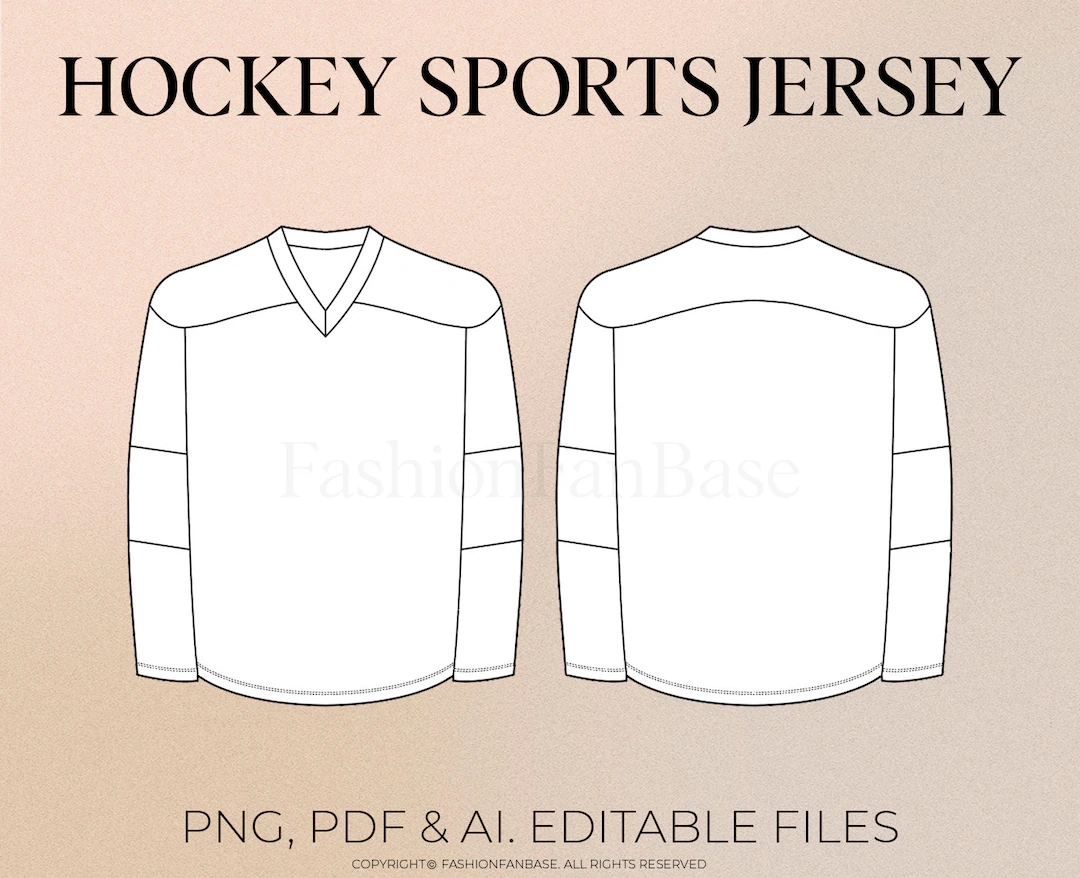 Hockey Jersey Zeichnung Streetwear Vektor Sport Jersey Zeichnung 