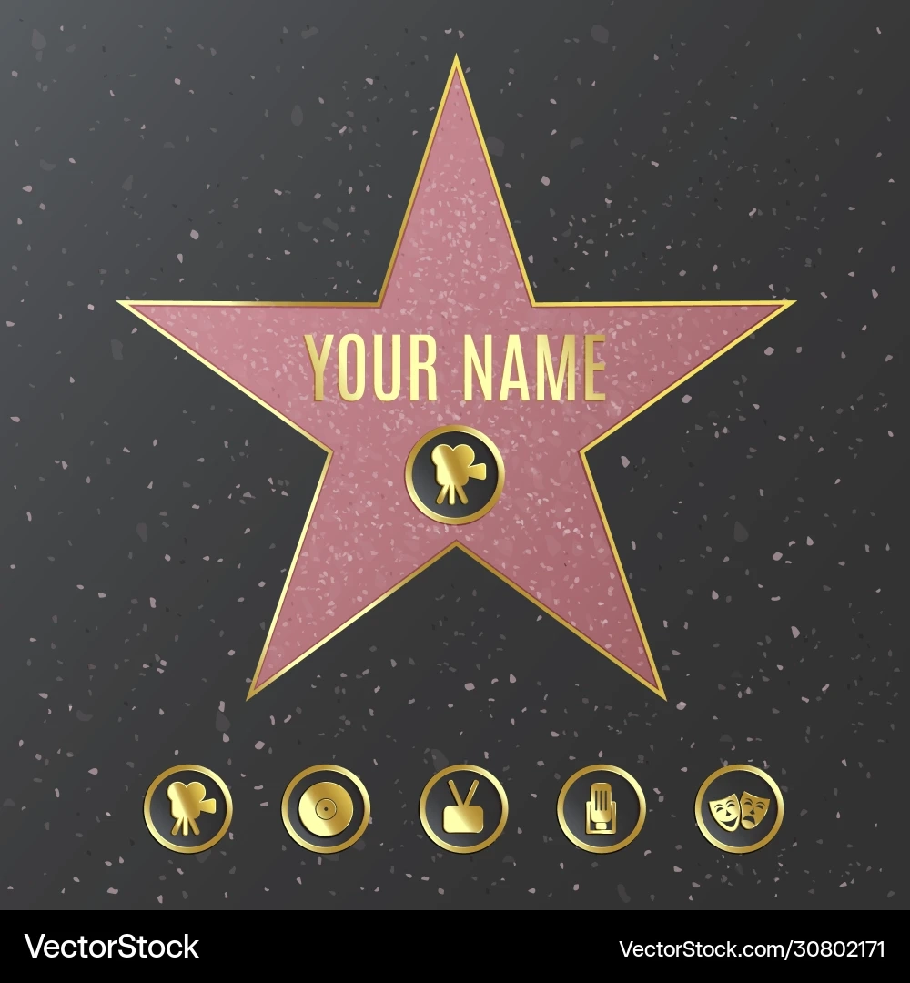 Blank Hollywood Star Printable