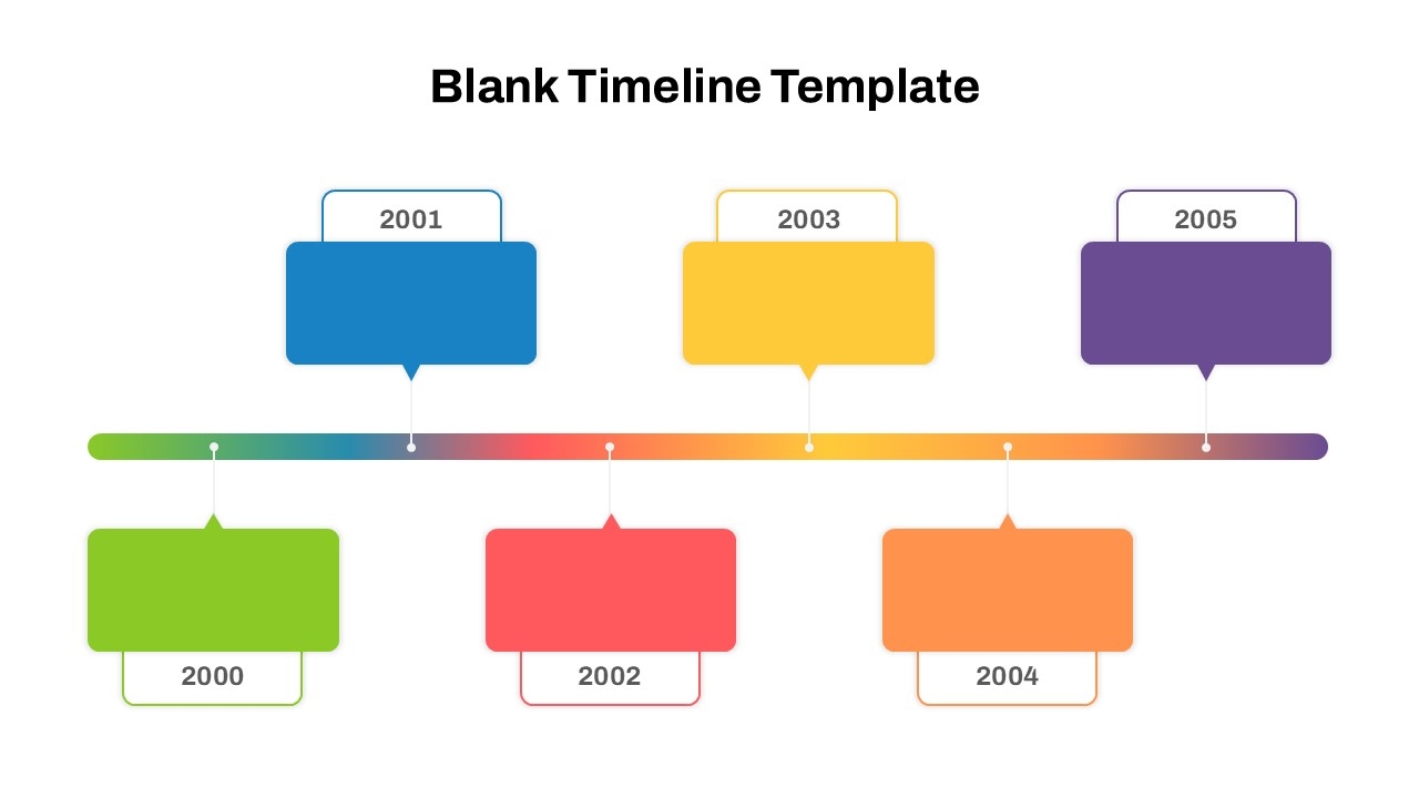 Horizontal Blank Timeline Template
