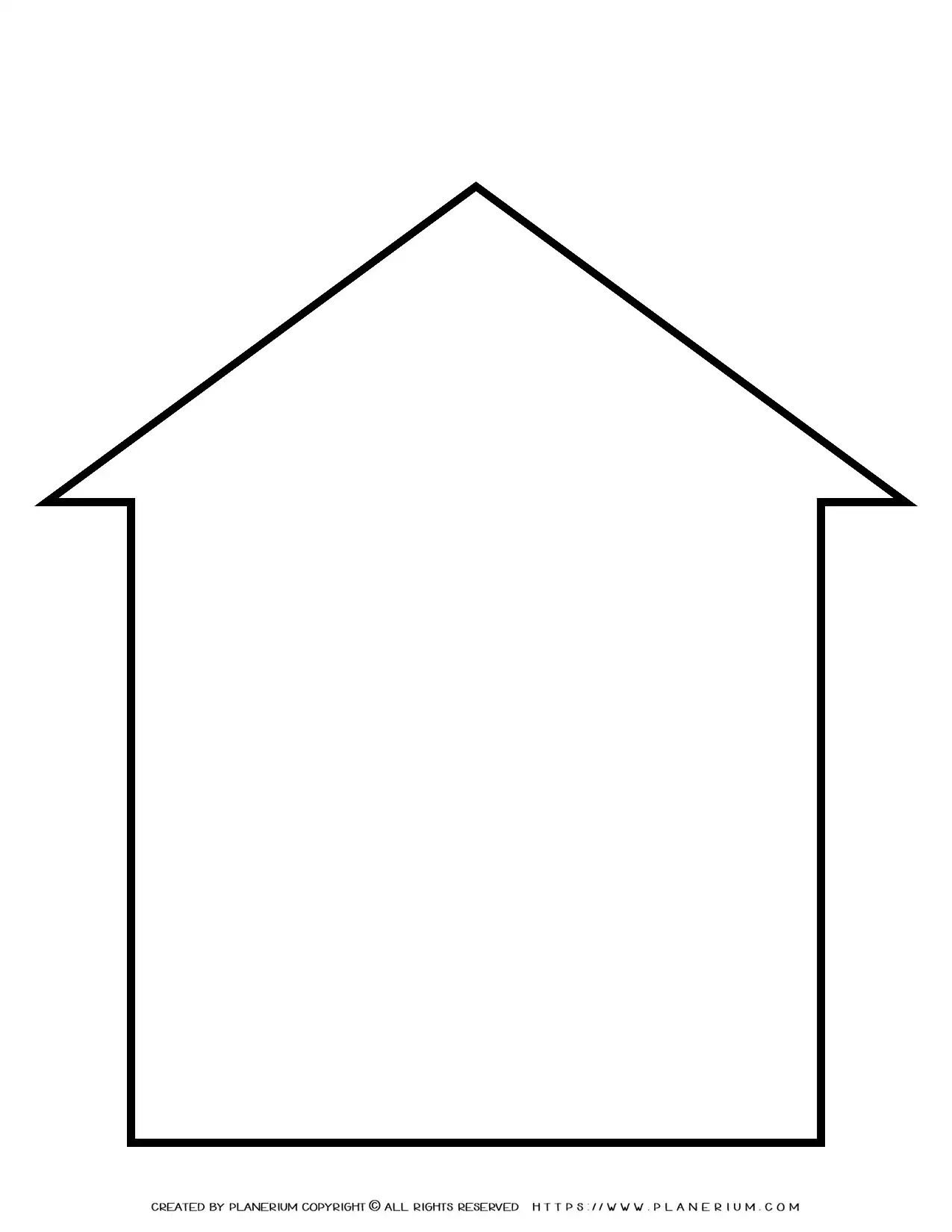 Blank House Template Printable