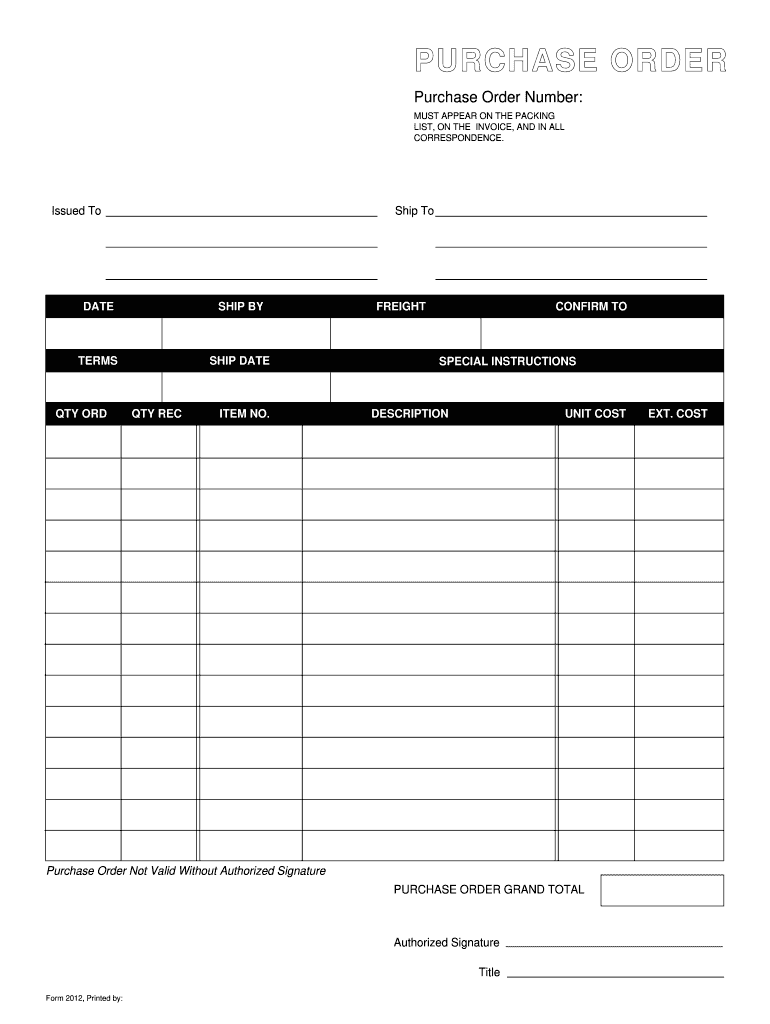 How To Create A Purchase Order Fill Out amp Sign Online DocHub