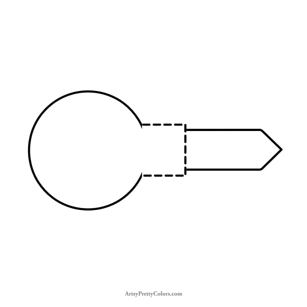 How To Draw A Key In Easy Steps Artsy Pretty Colors