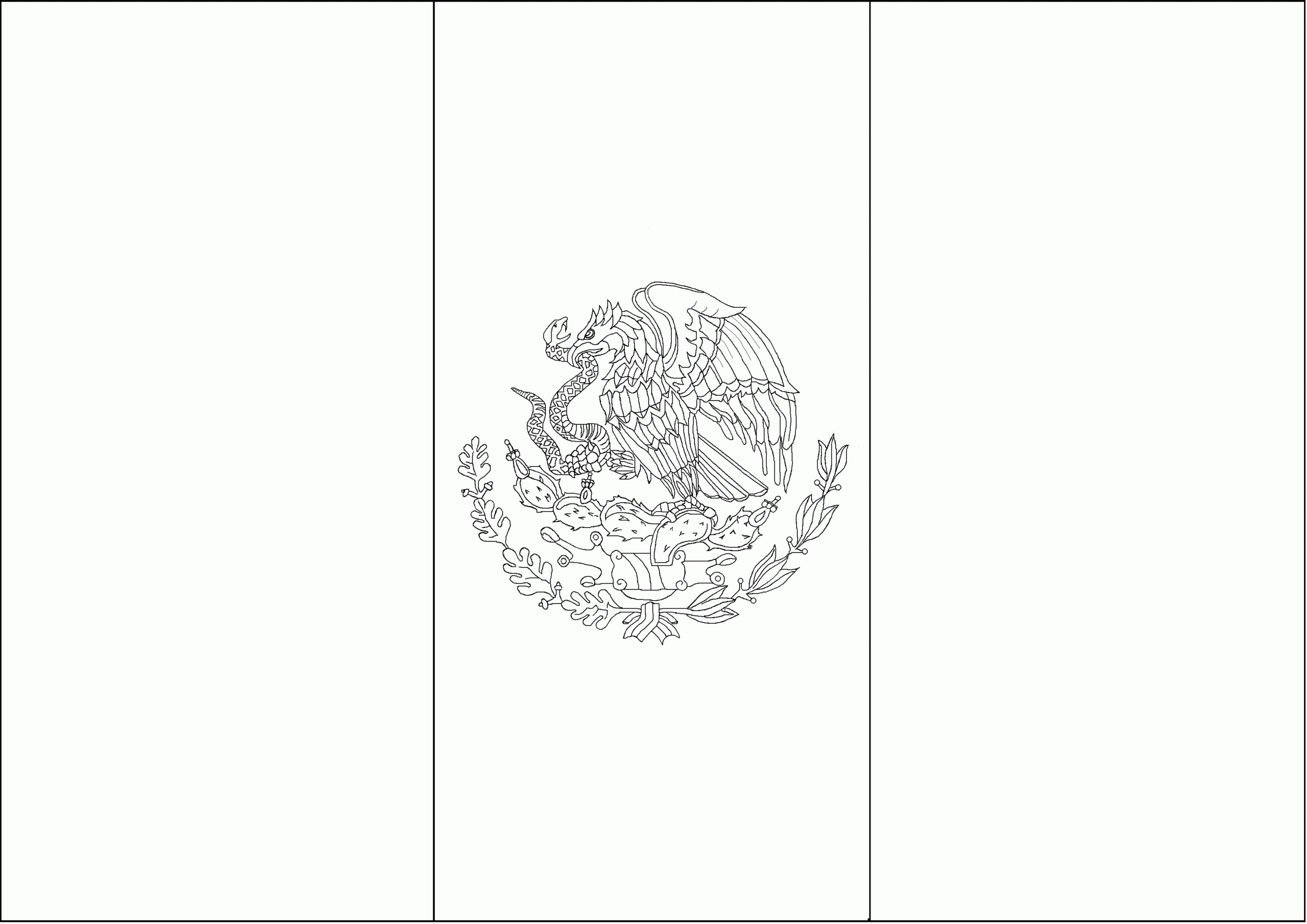 Mexico Emblem Printable Blank