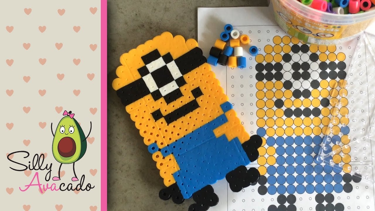 How To Make A Minion W Biggie Beads Template Included For Little Kids Stuart From Despicable Me 