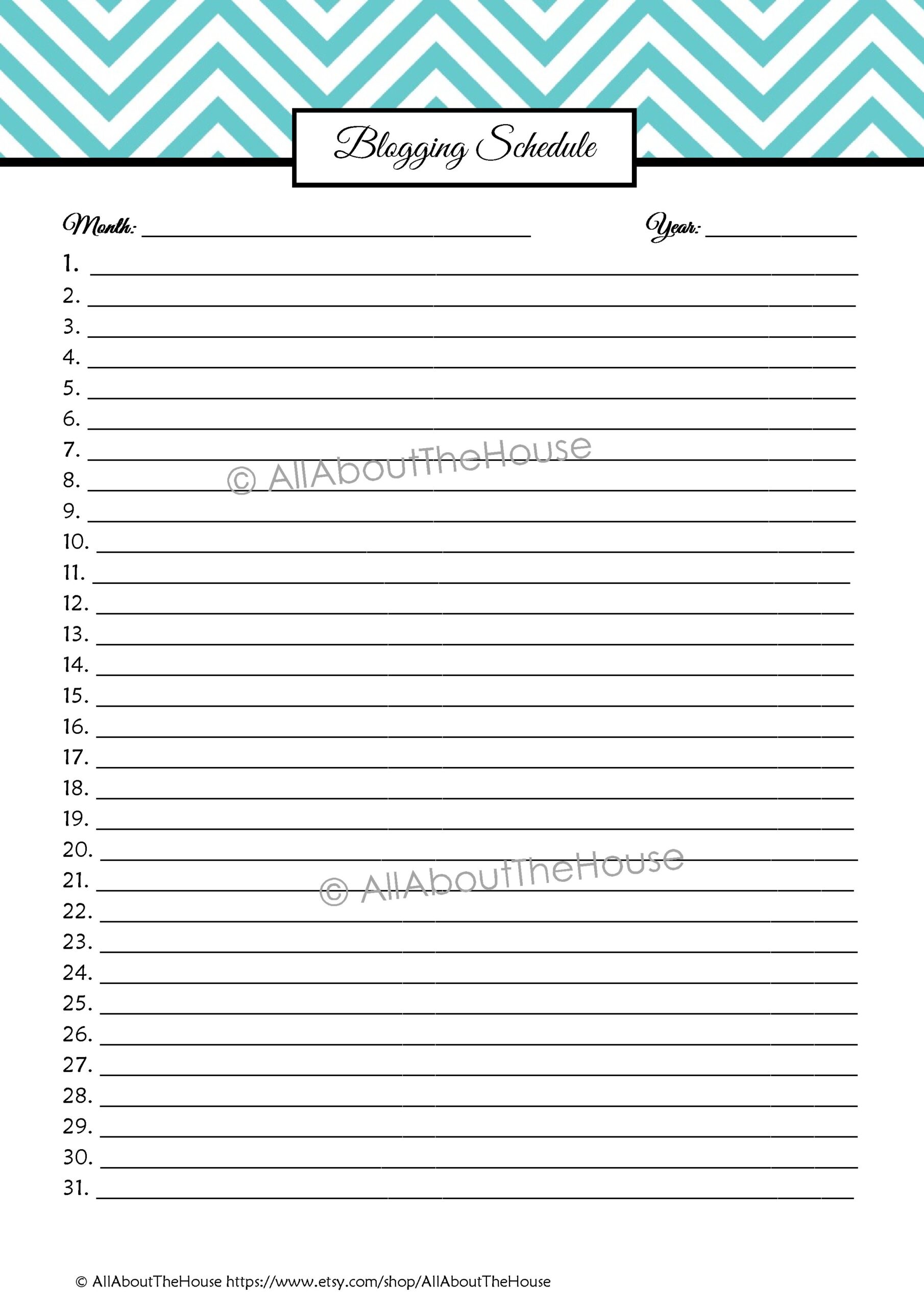 How To Organize Your Blog Using A Printable Blog Planner All 