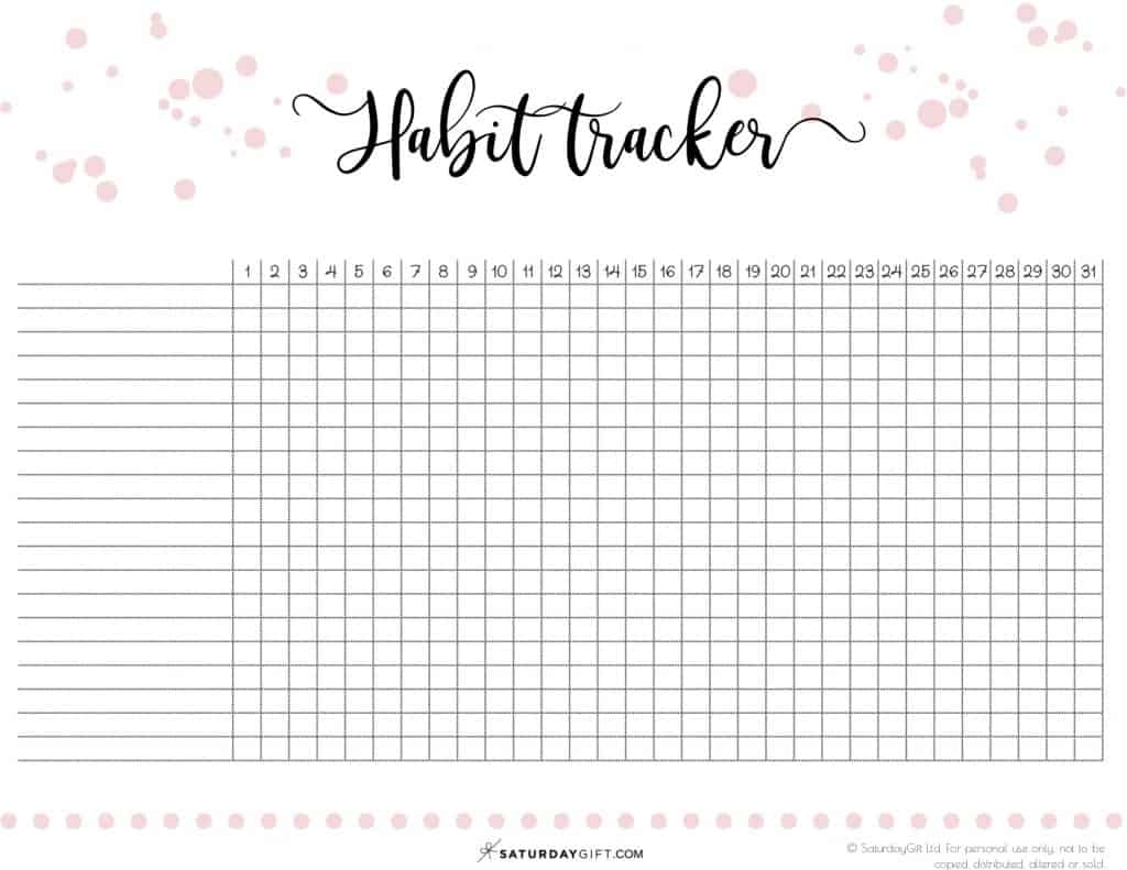 How To Use A Daily Habit Tracker or Make One To Your Bullet Journal 
