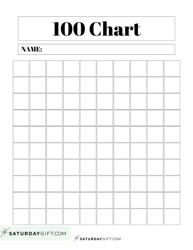 Hundreds Chart Printable 19 Free Numbers 1 To 100 Worksheets 