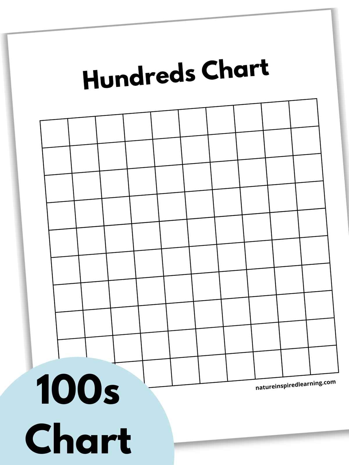 Free Printable Blank 100s Chart