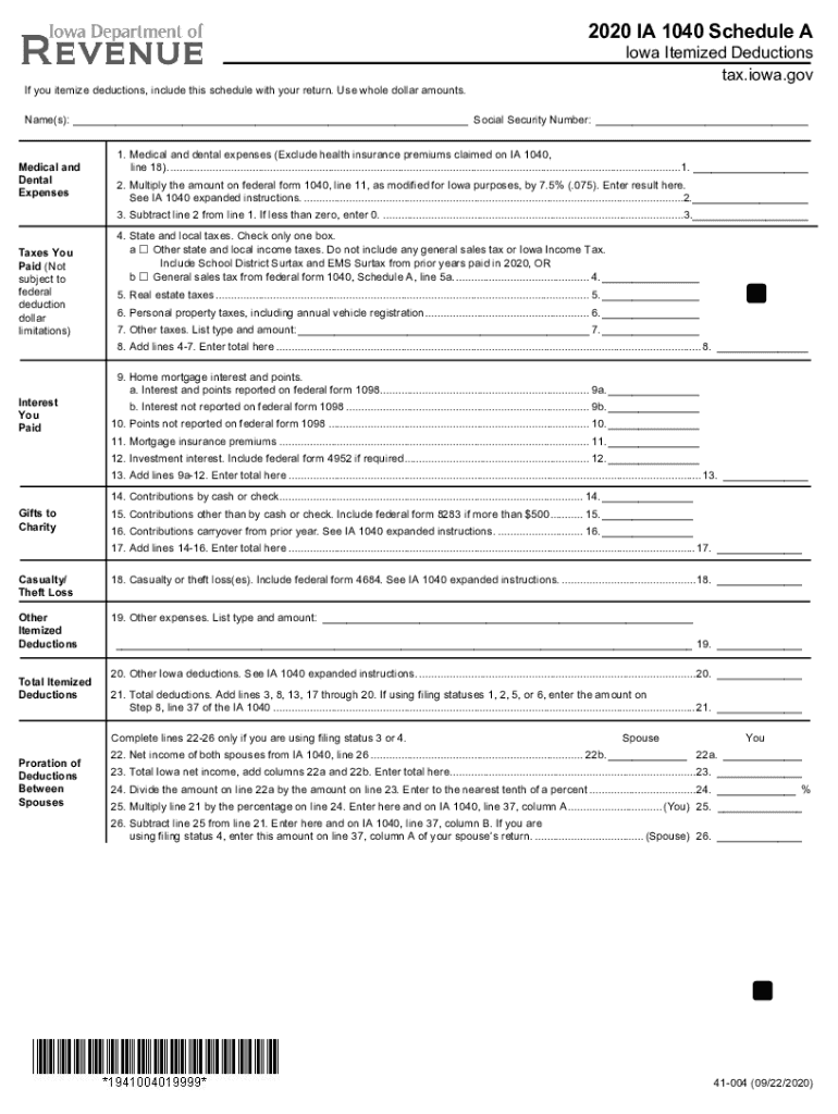 Ia 1040 Form Printable
