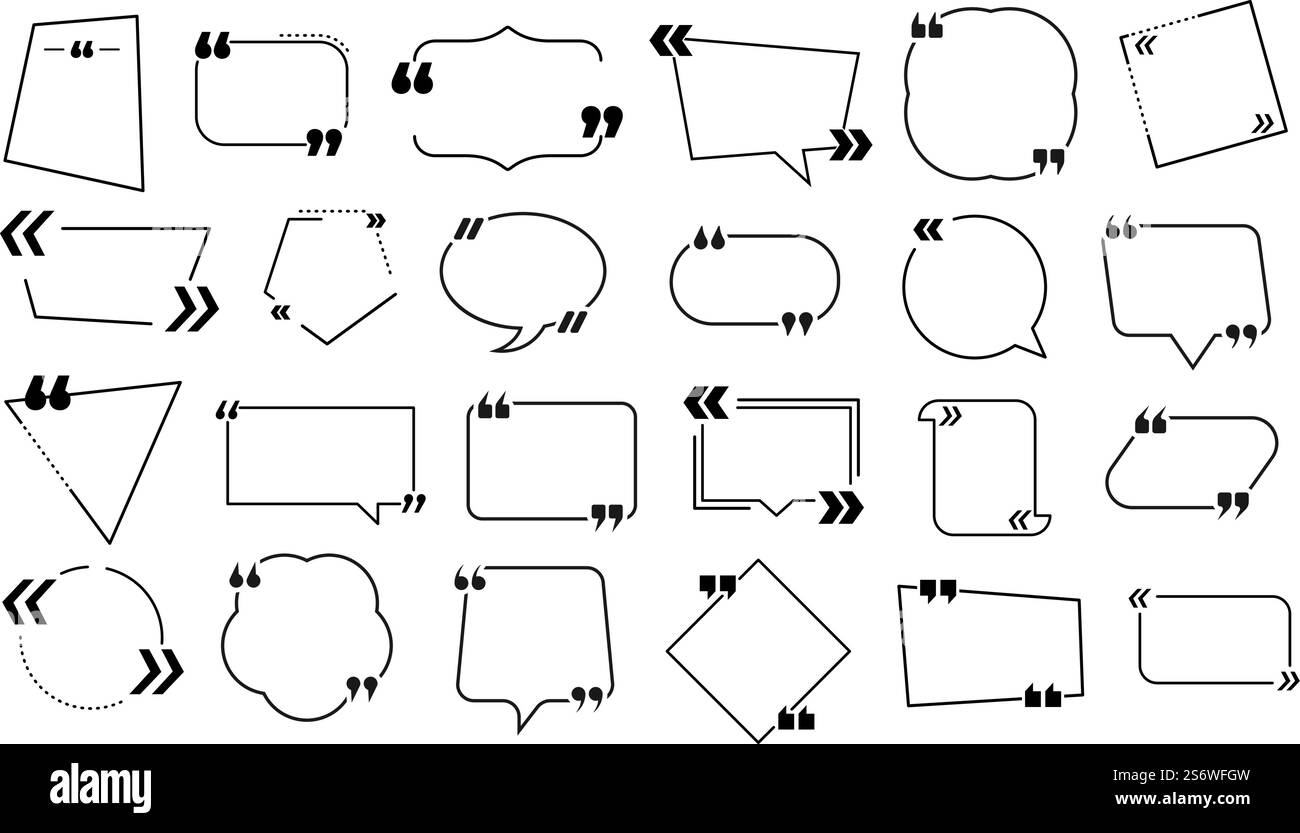 Icon Quotation Bubble Template Quote Hi res Stock Photography And 