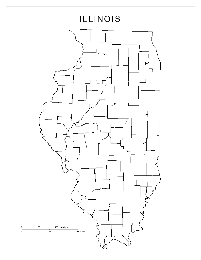 Illinois Blank Map