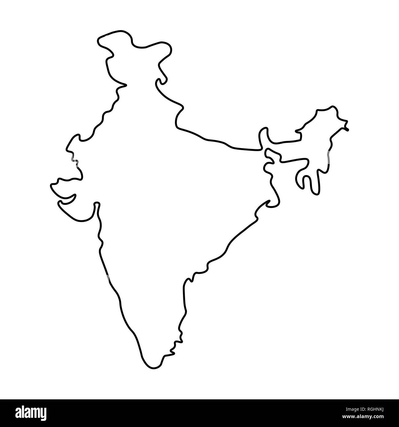 Blank Map Of India Printable