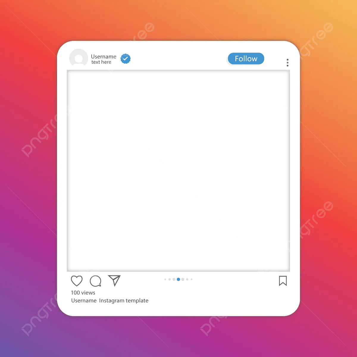 Instagram Post Template Vector Social Media Profile Instagram 