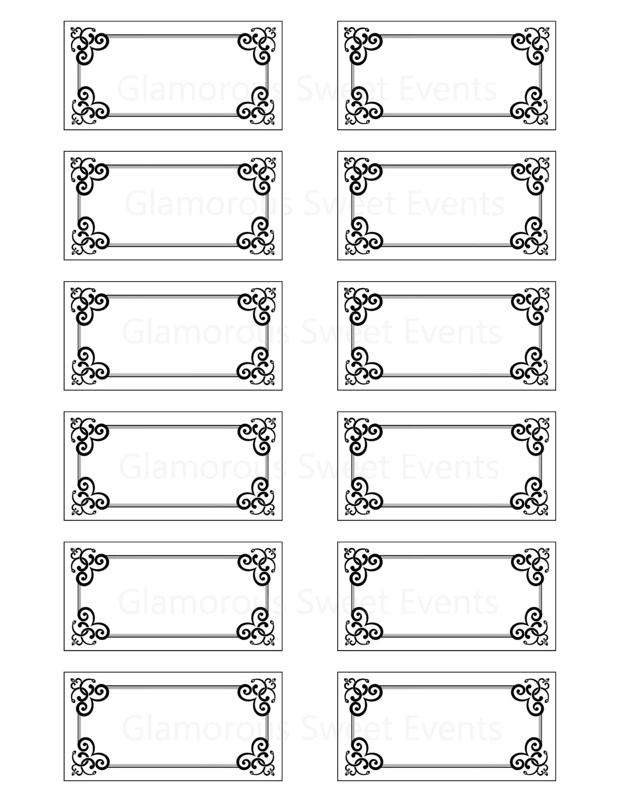INSTANT DOWNLOAD Black And White Labels Blank Labels Craft 