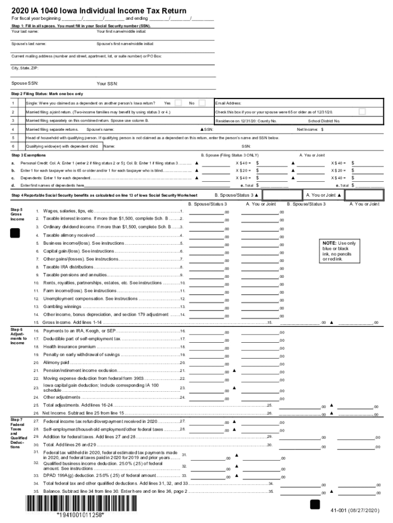 Iowa Form 1040