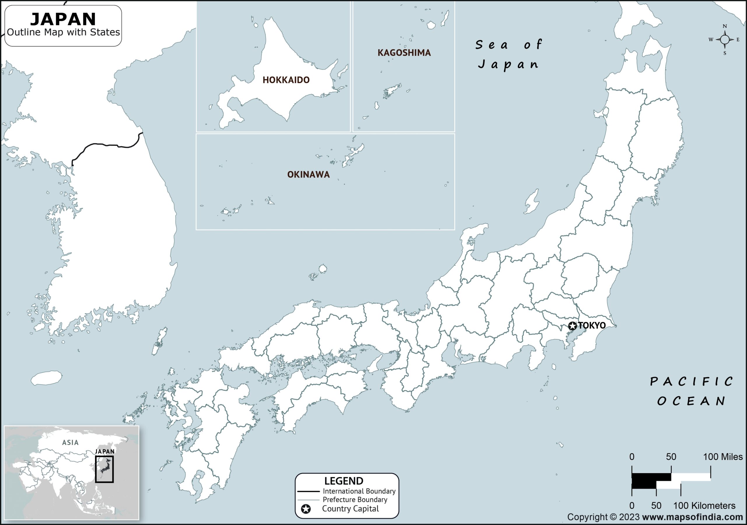 Blank Printable Map Of Japan