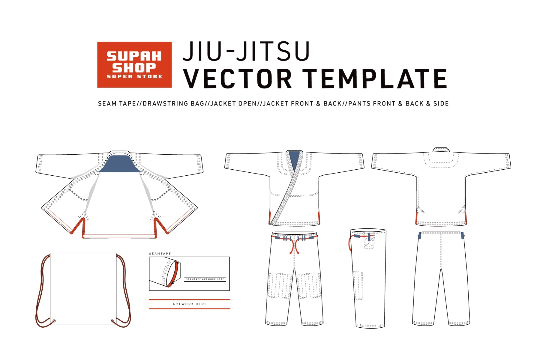 Jiu Jitsu Vector Template A Product Mockup By Supah Shop