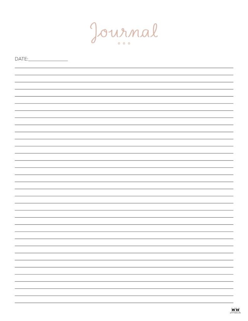 Printable Blank Journal Template