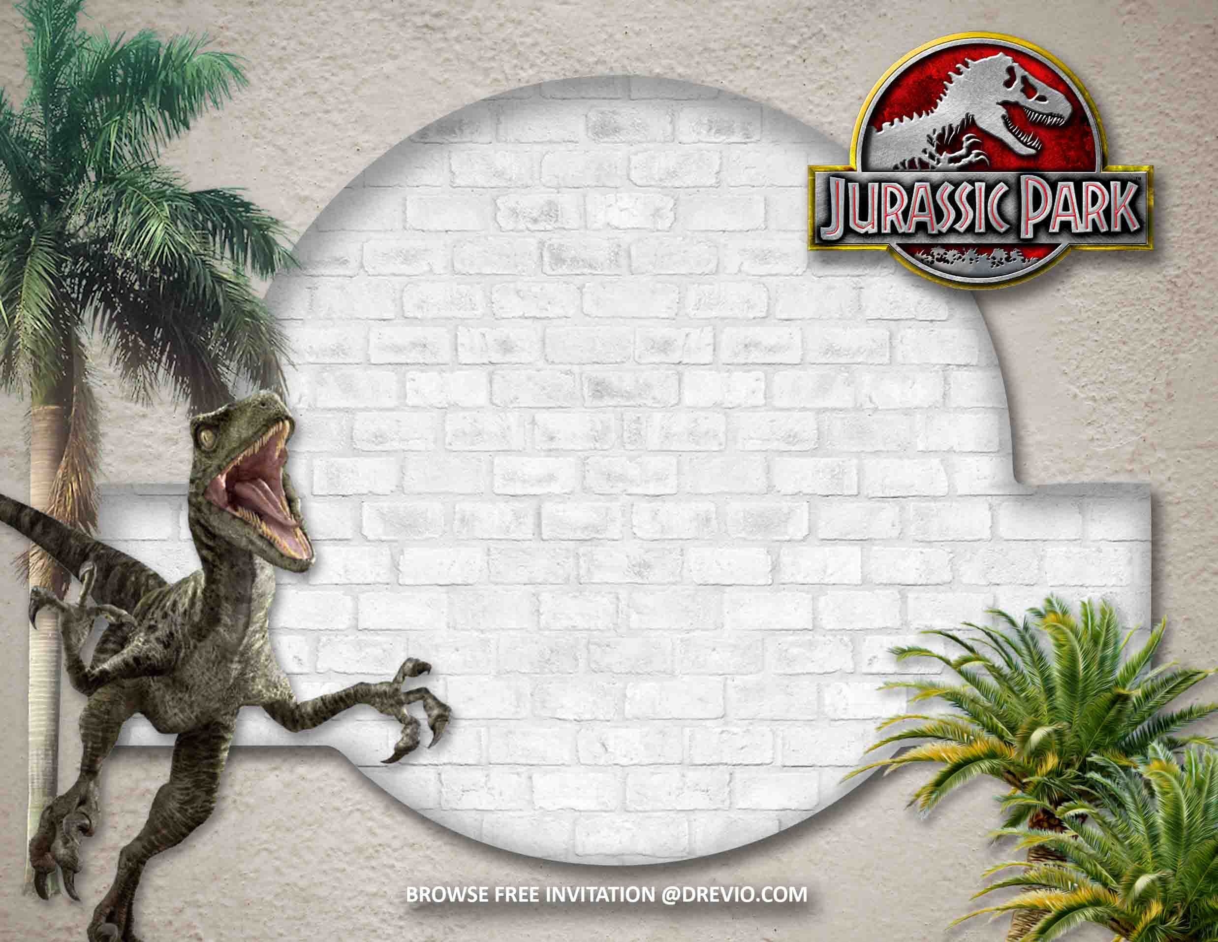 Jurassic Park Blank Template Printables
