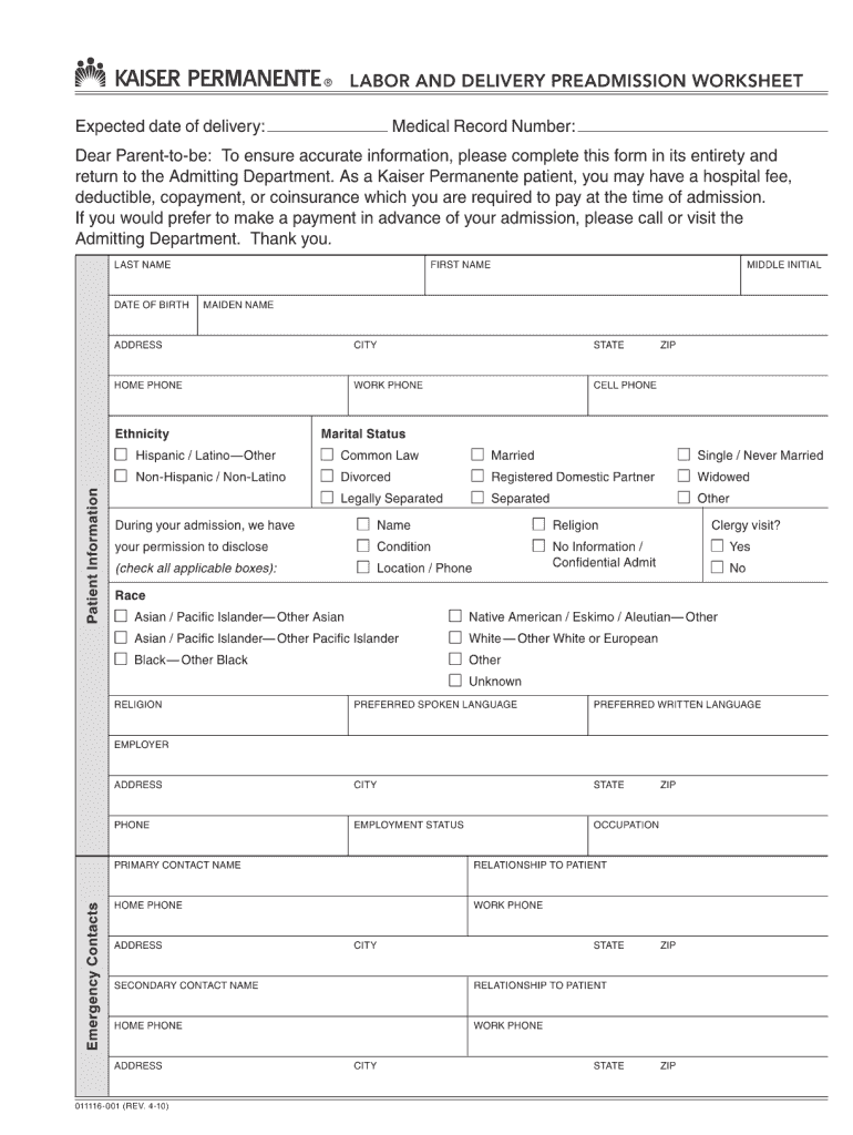 Printable Blank Kaiser Doctors Note