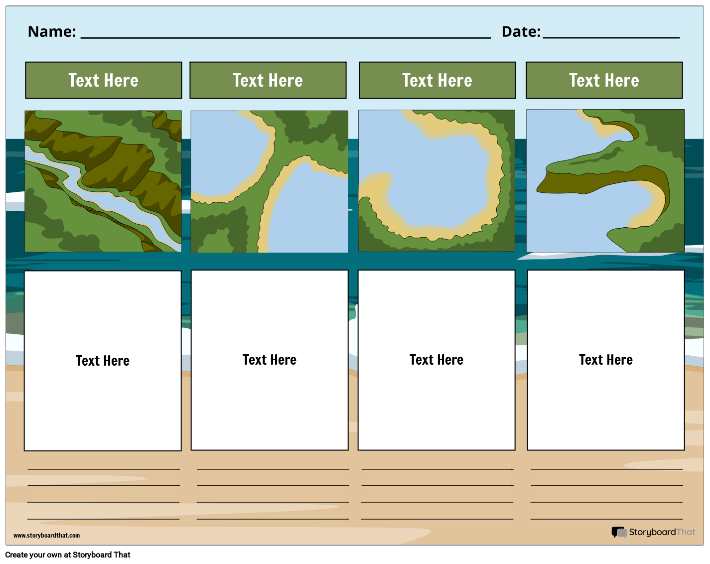 Landforms Worksheets Create With Storyboard That