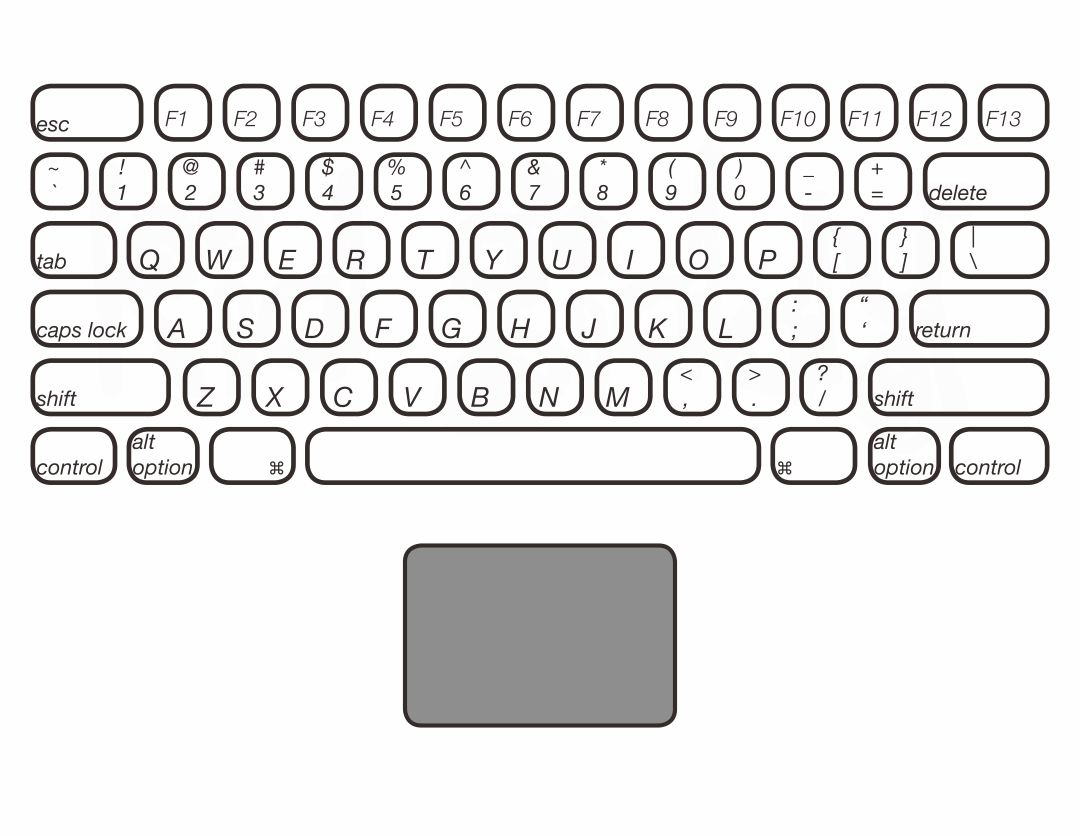 Printable Computer Keyboard Blank Pdf