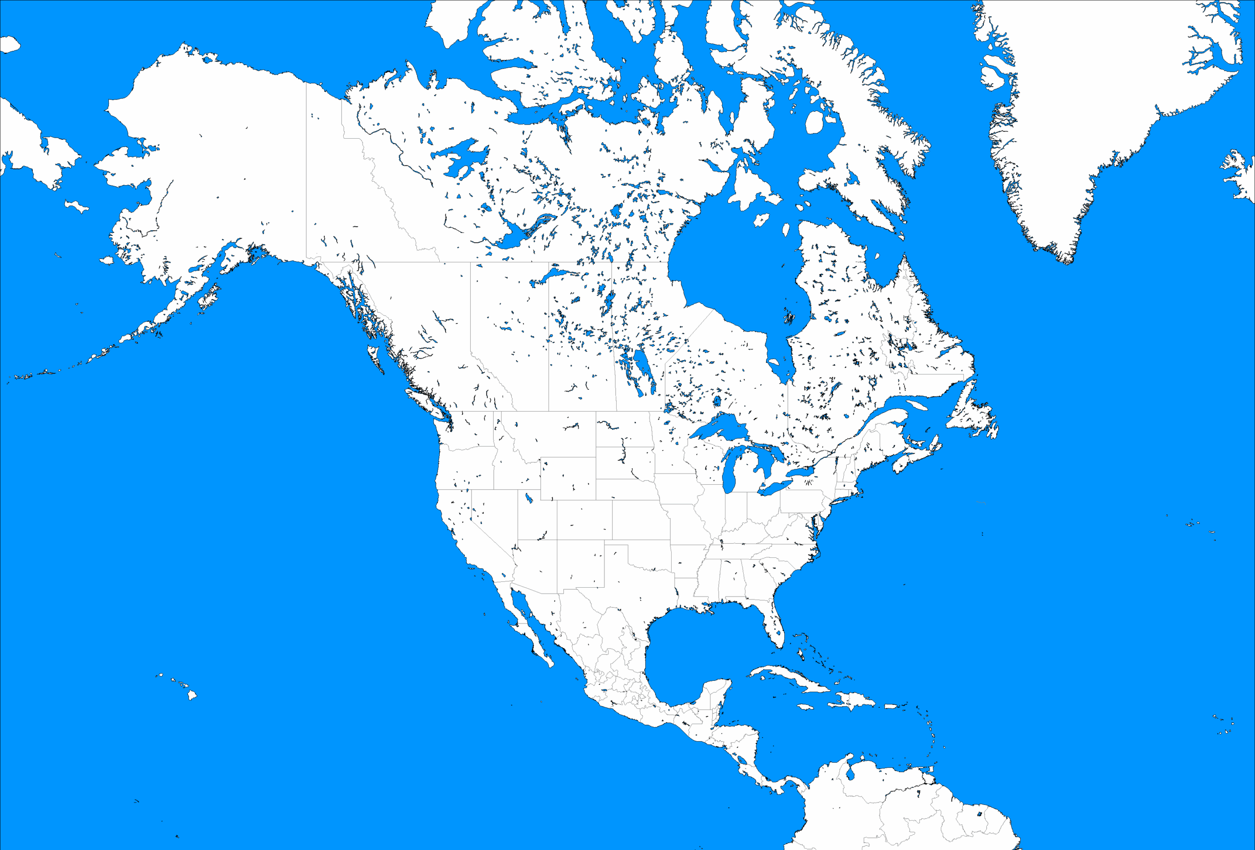 Large Blank North America Template By Mdc01957 On DeviantArt