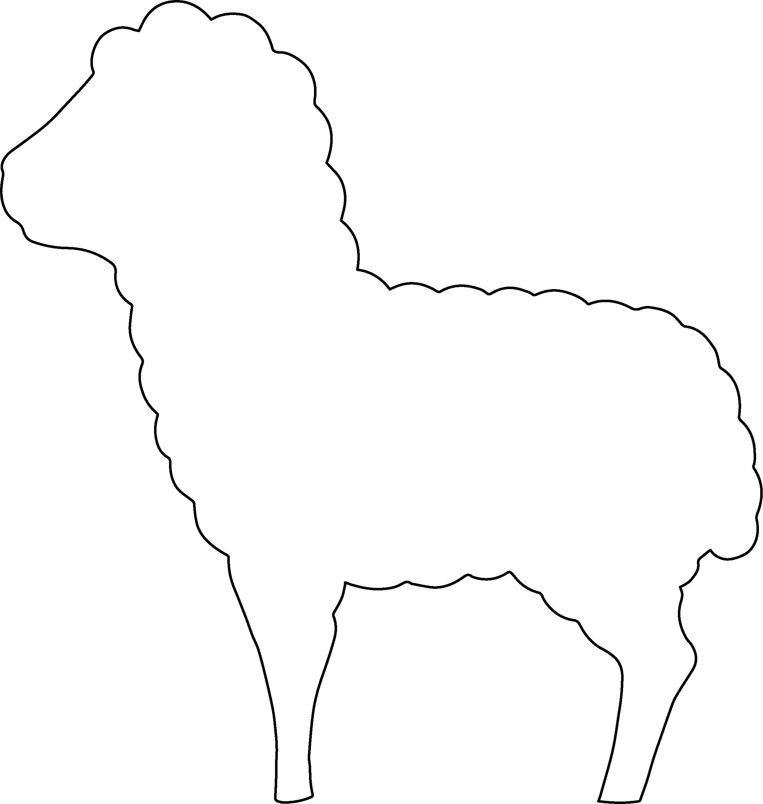 Large Blank Paper Cutouts Lamb Crafts And More