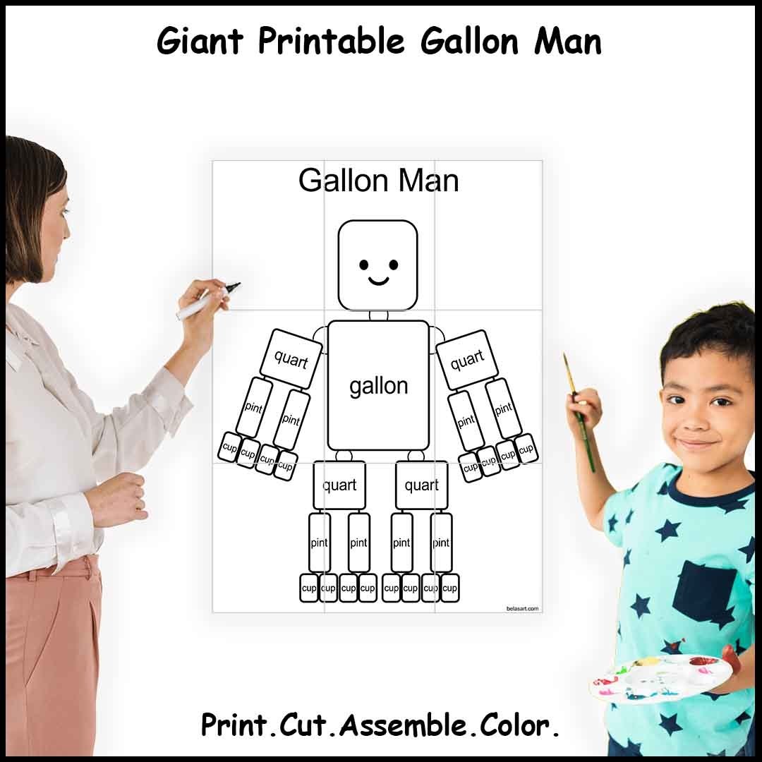 Blank Gallon Man Printable