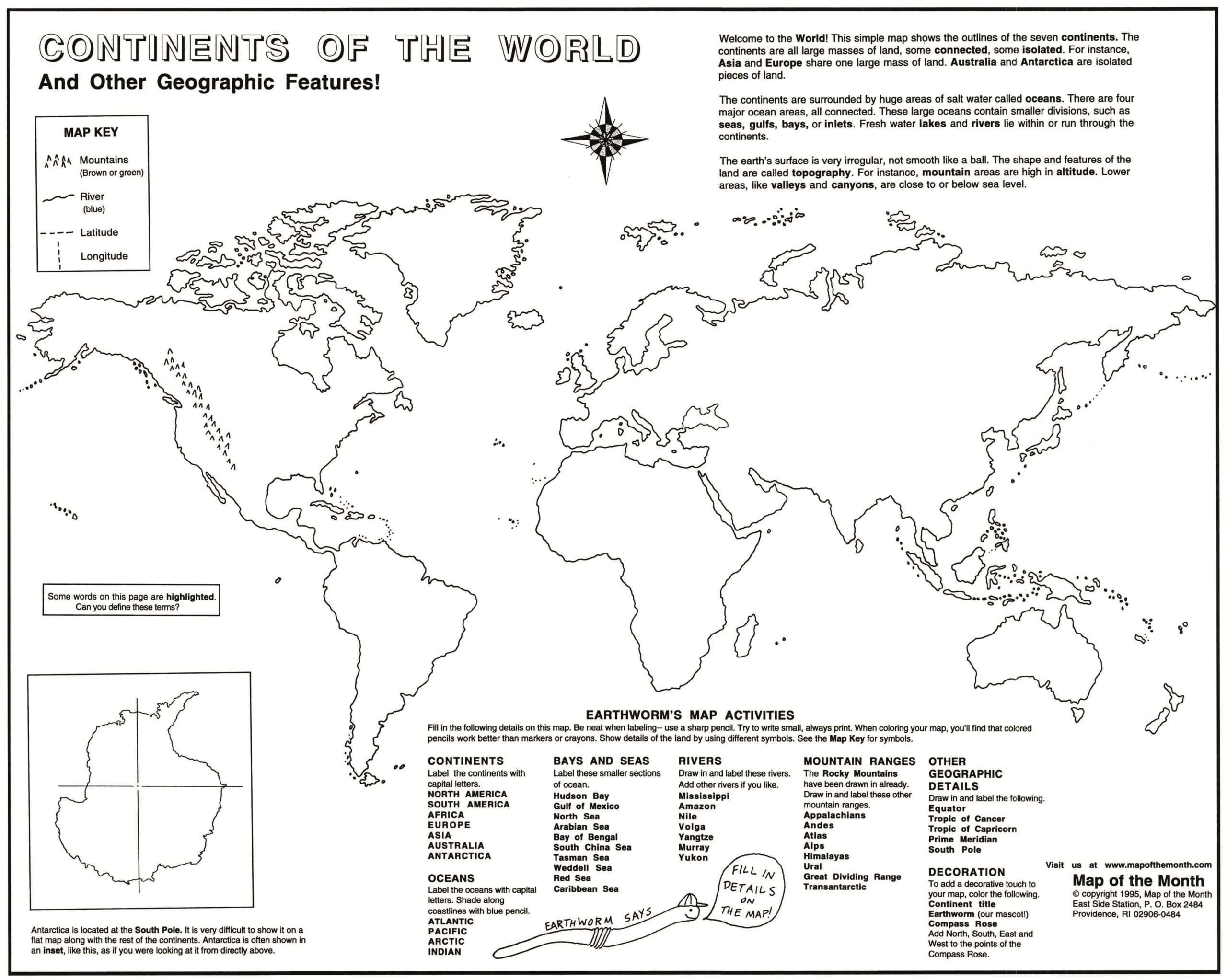 Blank Printable Map Legend Landforms