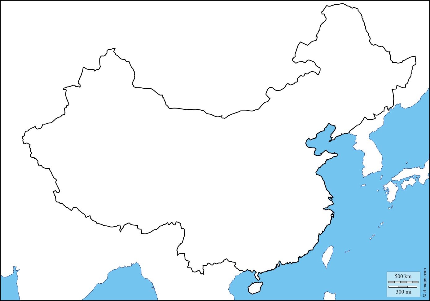 Leere Karte Von China China leere Karte Ost Asien Asien 