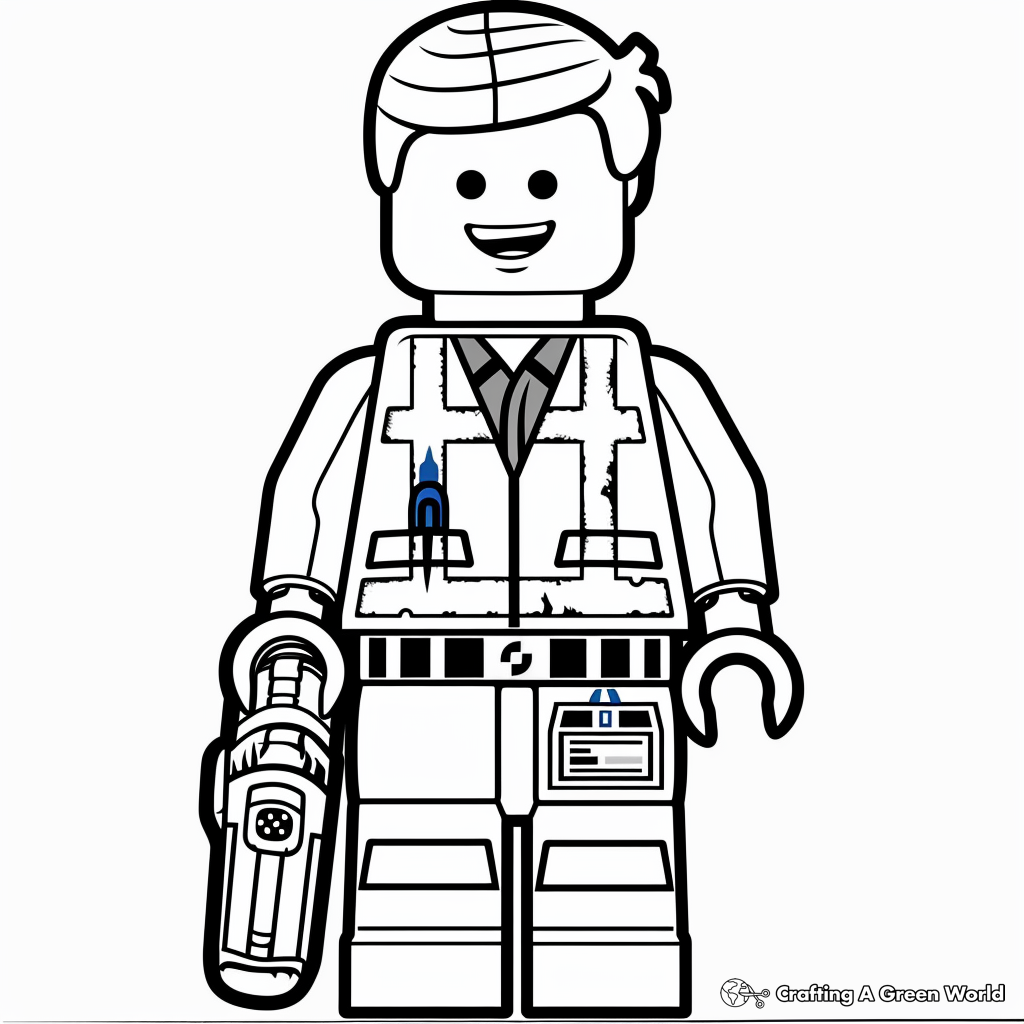 Lego Man Coloring Pages Free amp Printable 