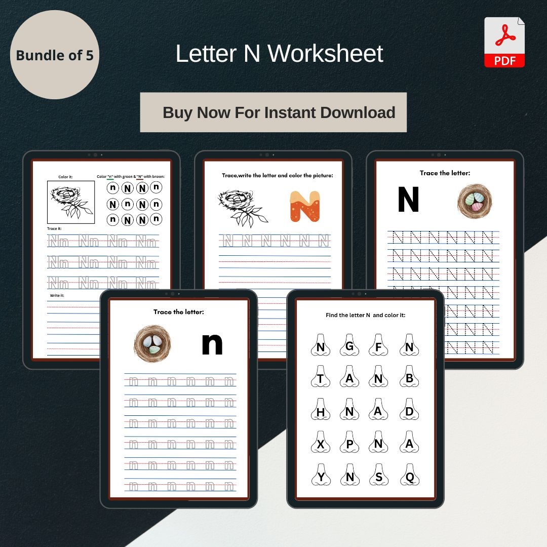 Blank Letter N Printable