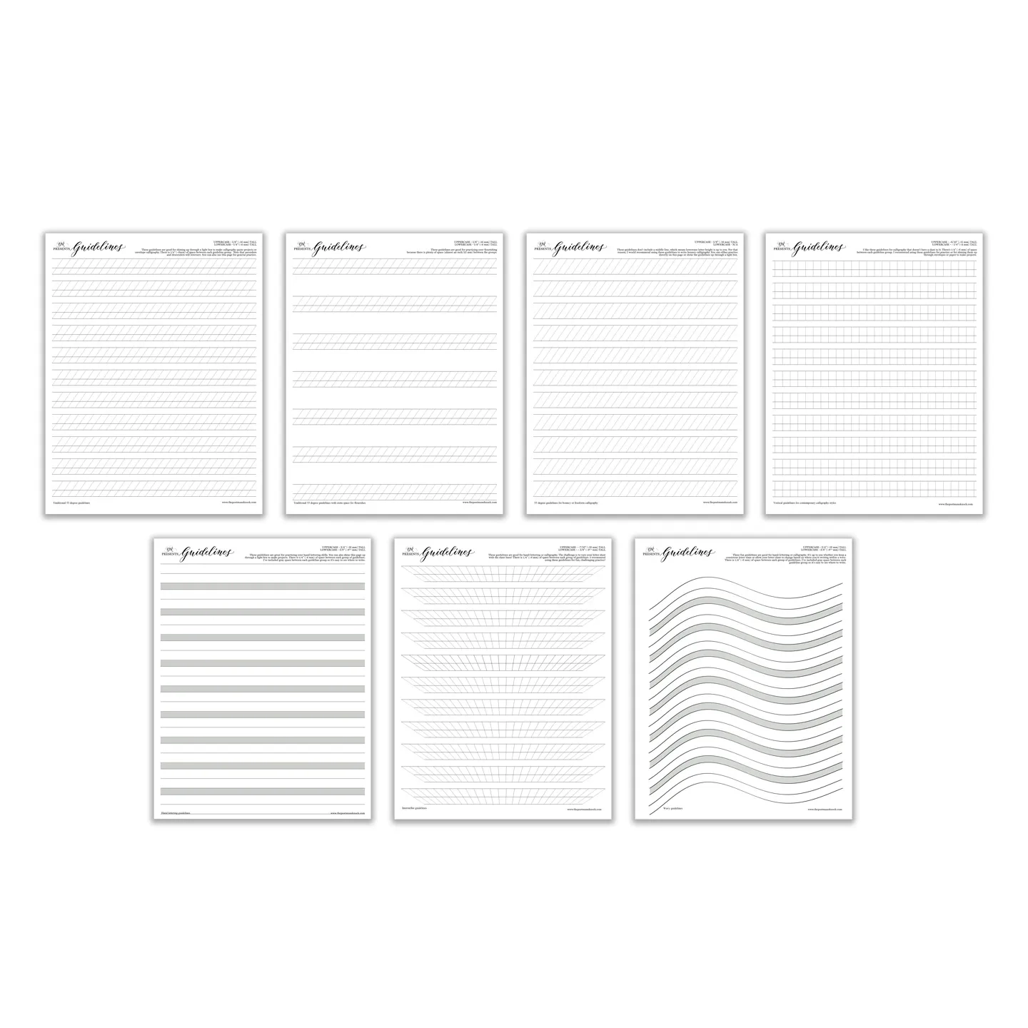 Calligraphy Paper Blank Printable