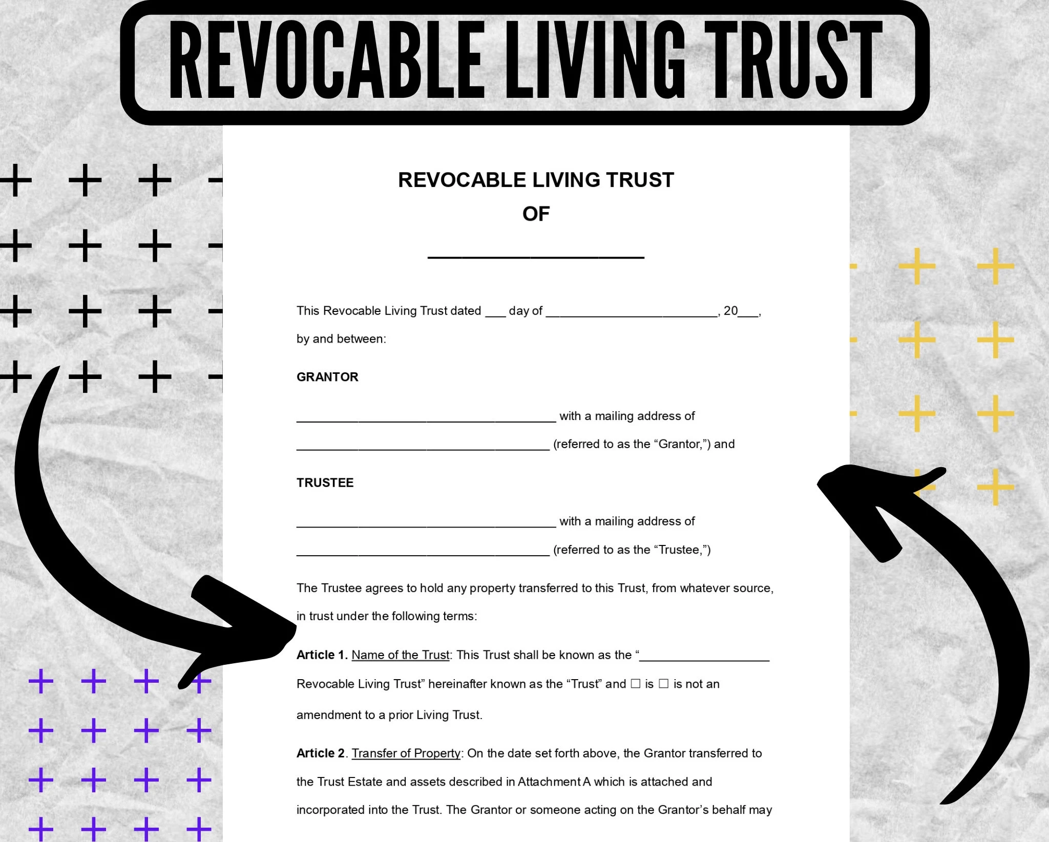 Living Trust Living Trust Form Living Trust Vorlagen Etsy de