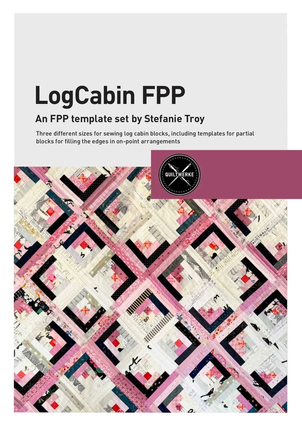 log cabin fpp template set english quiltwerke