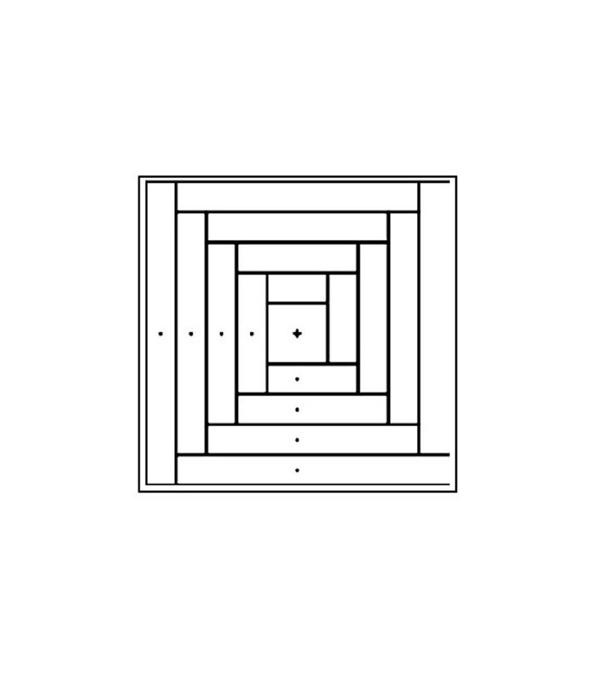 log cabin template 20 cm