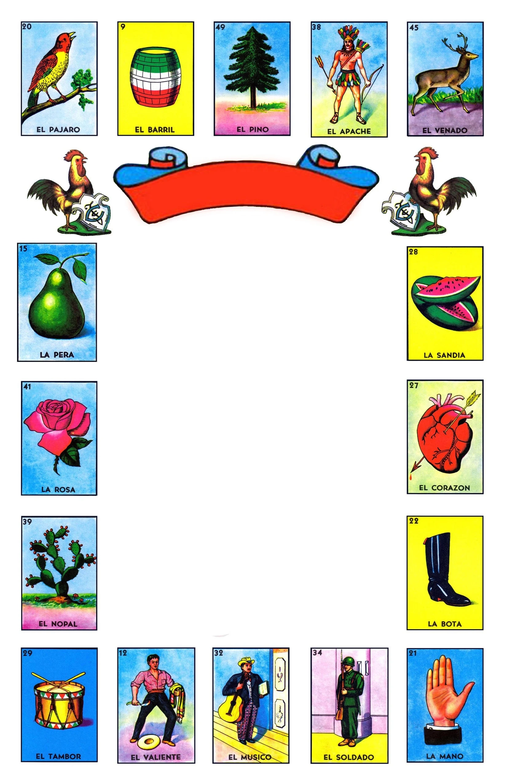 Loteria Jeder Anlass MASTER BLANK TEMPLATE 4 X 6 ltere 