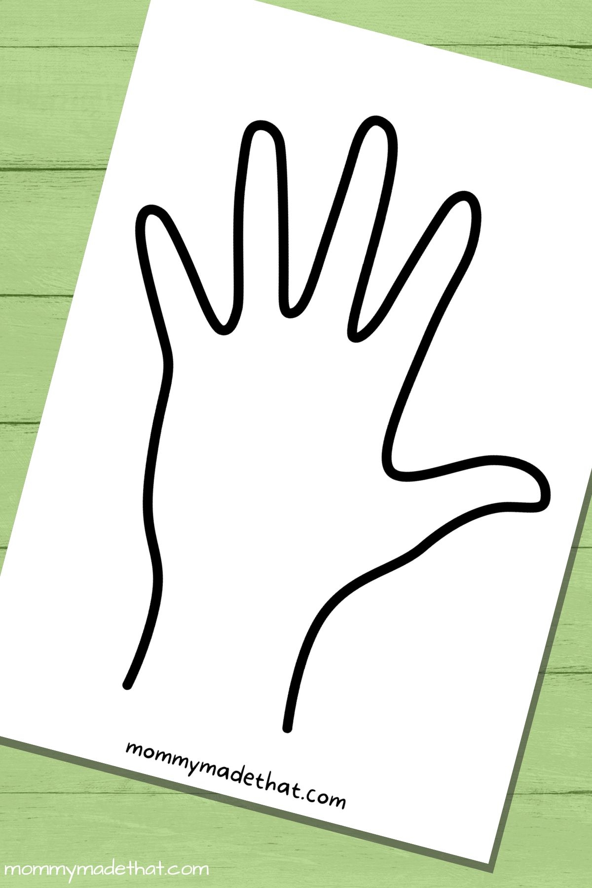 Blank Hand Template Printable