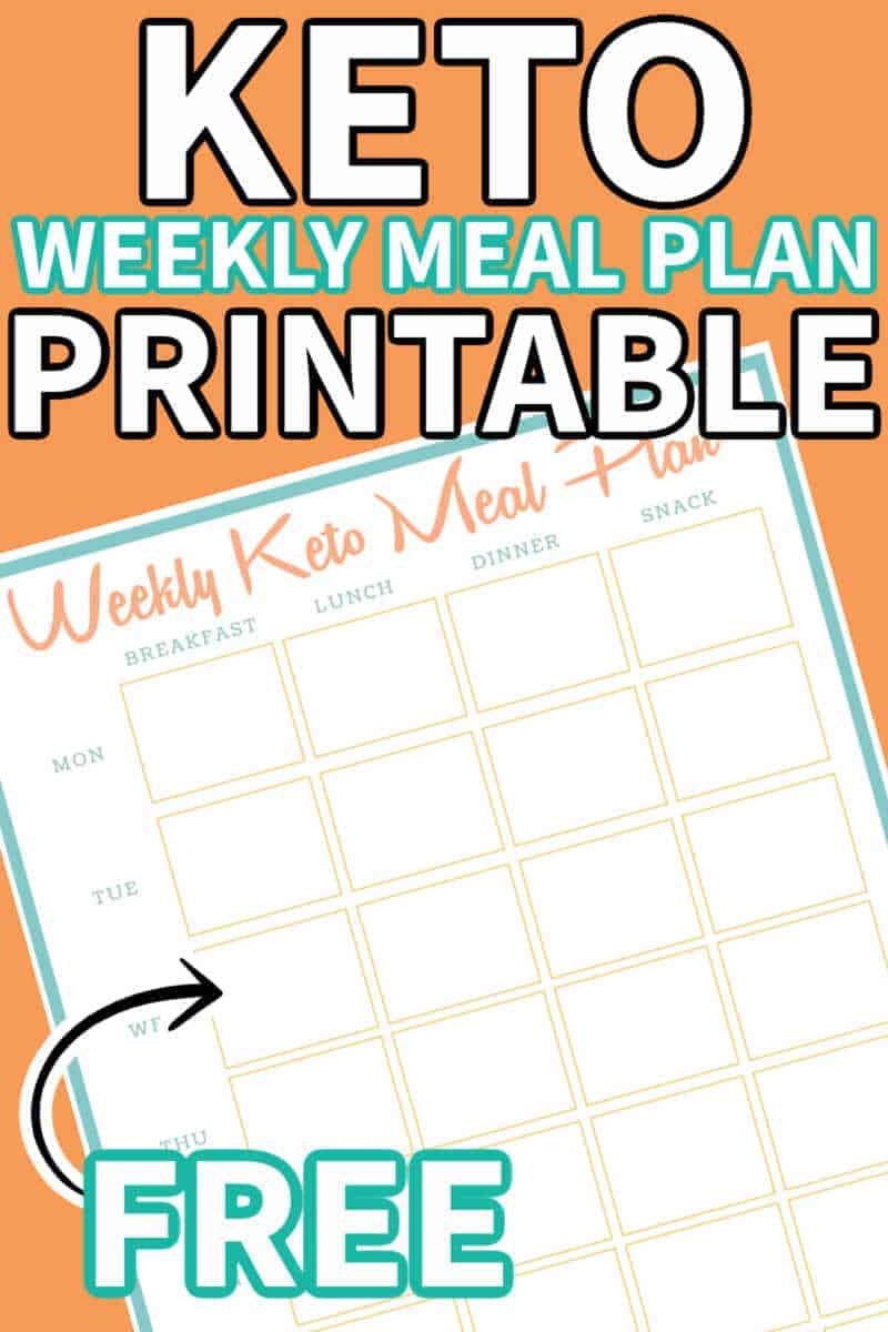 Printable Keto Meal Plan Blank