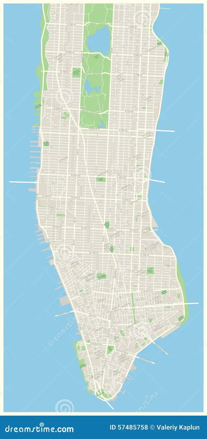 Printable Blank Map Of Manhattan