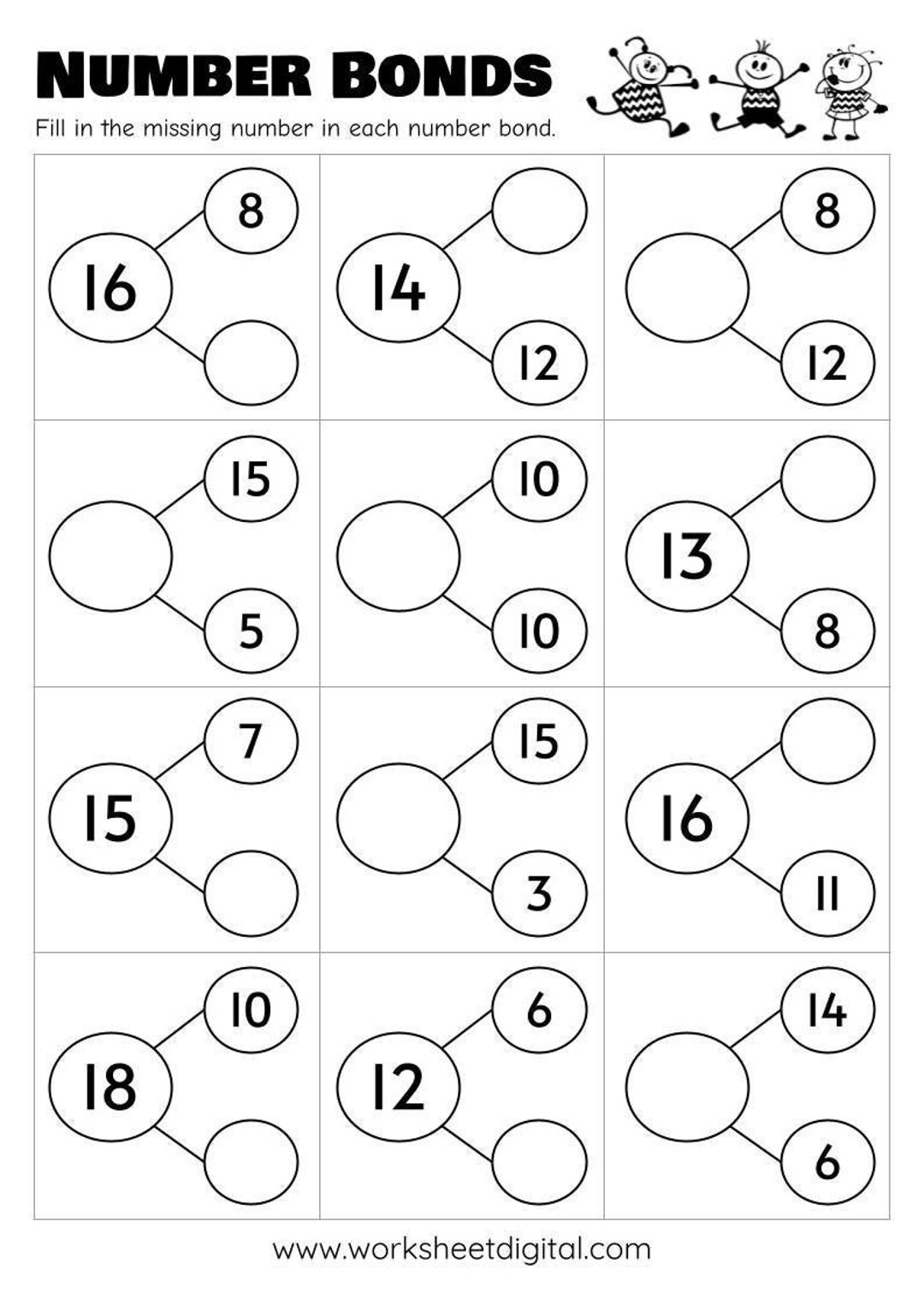 Printable Math Bonds Blank