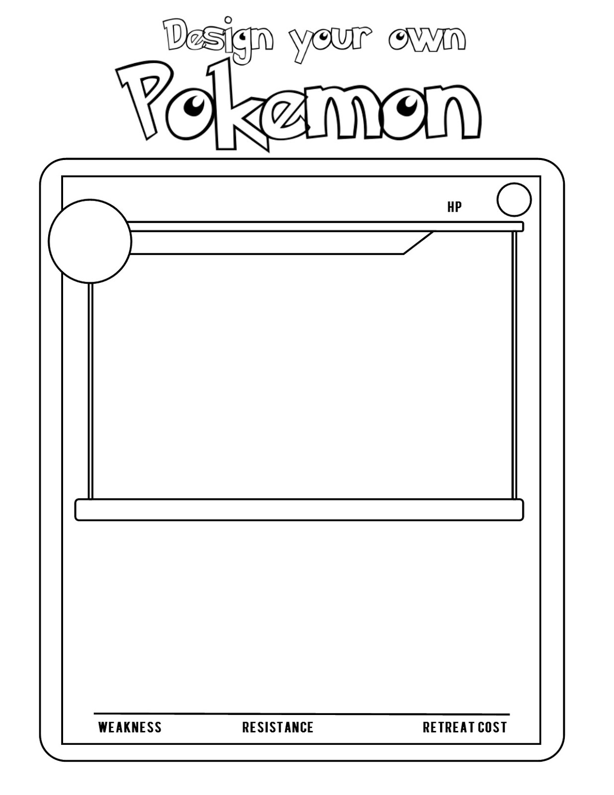 Printable Blank Pokemon Card Template