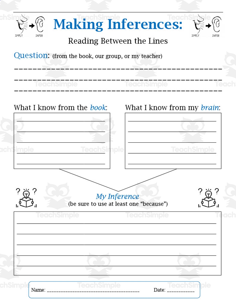 Making Inferences Chart
