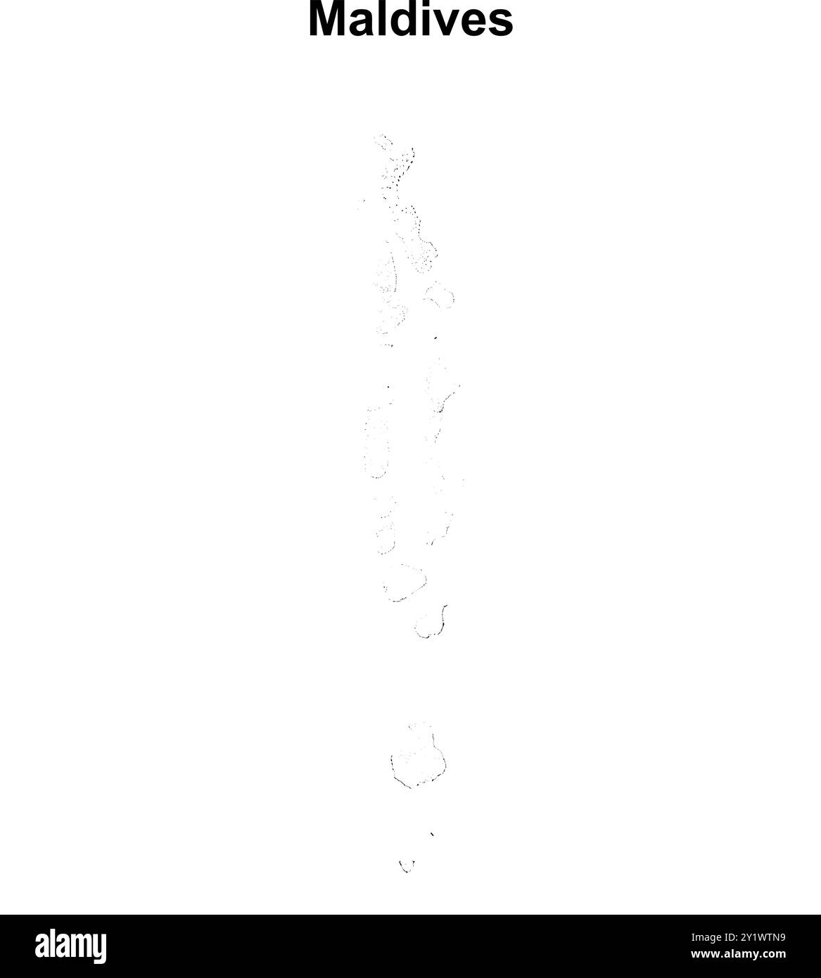 Maldives Blank Outline Map Design Stock Vector Image amp Art Alamy