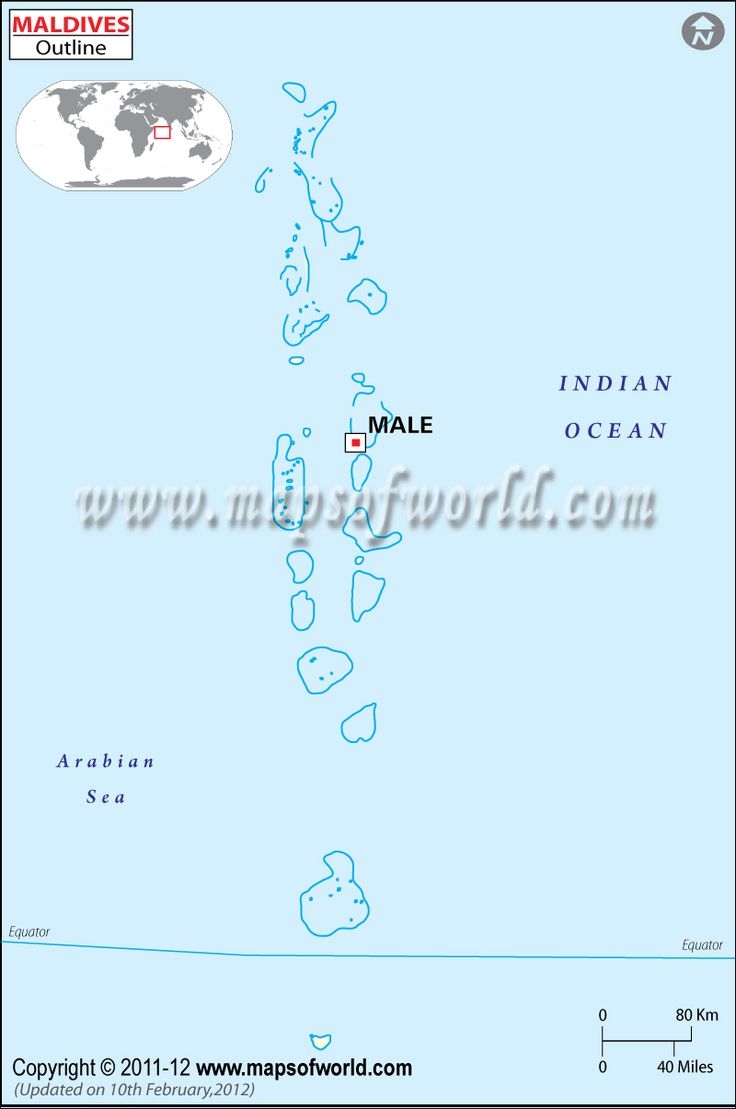 Maldives Map Outline Blank Map Of Maldives