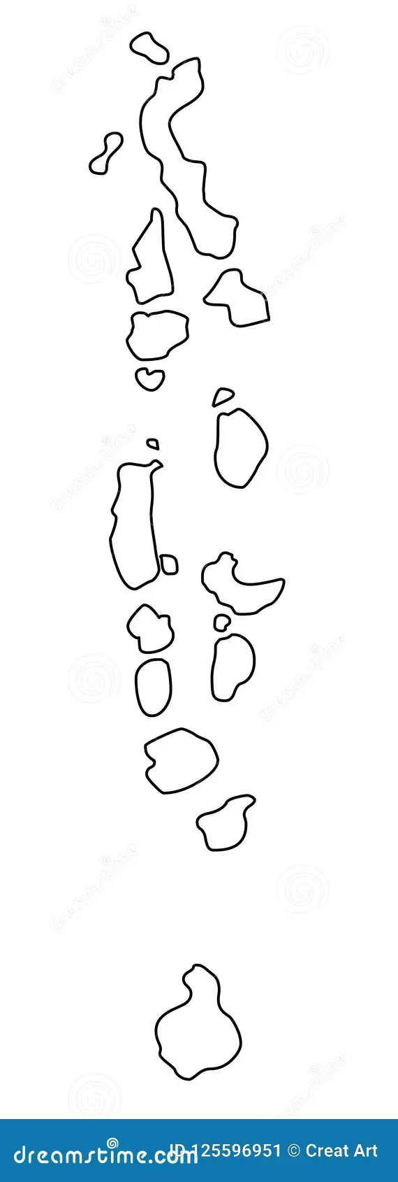 Printable Blank Map Maldives