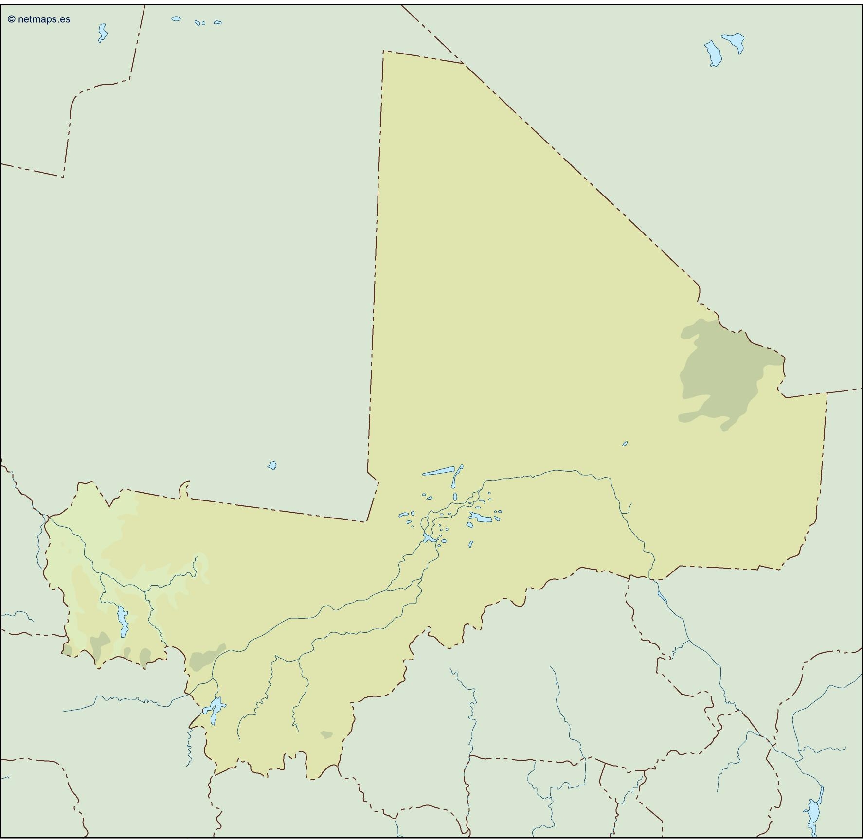 Mali Illustrator Map