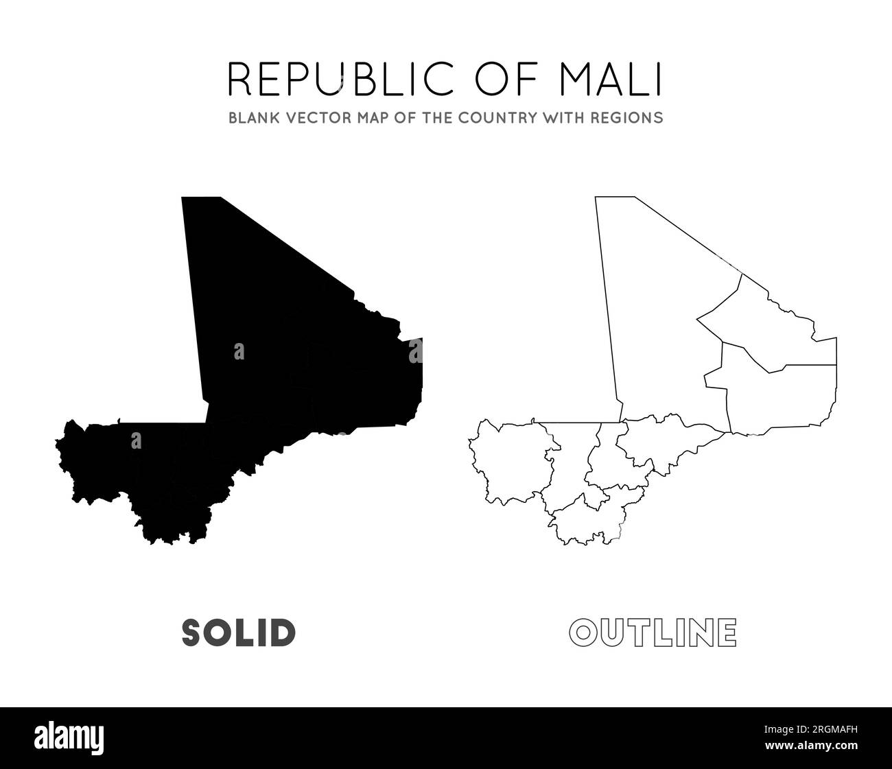 Mali Map Outline Black And White Stock Photos amp Images Alamy