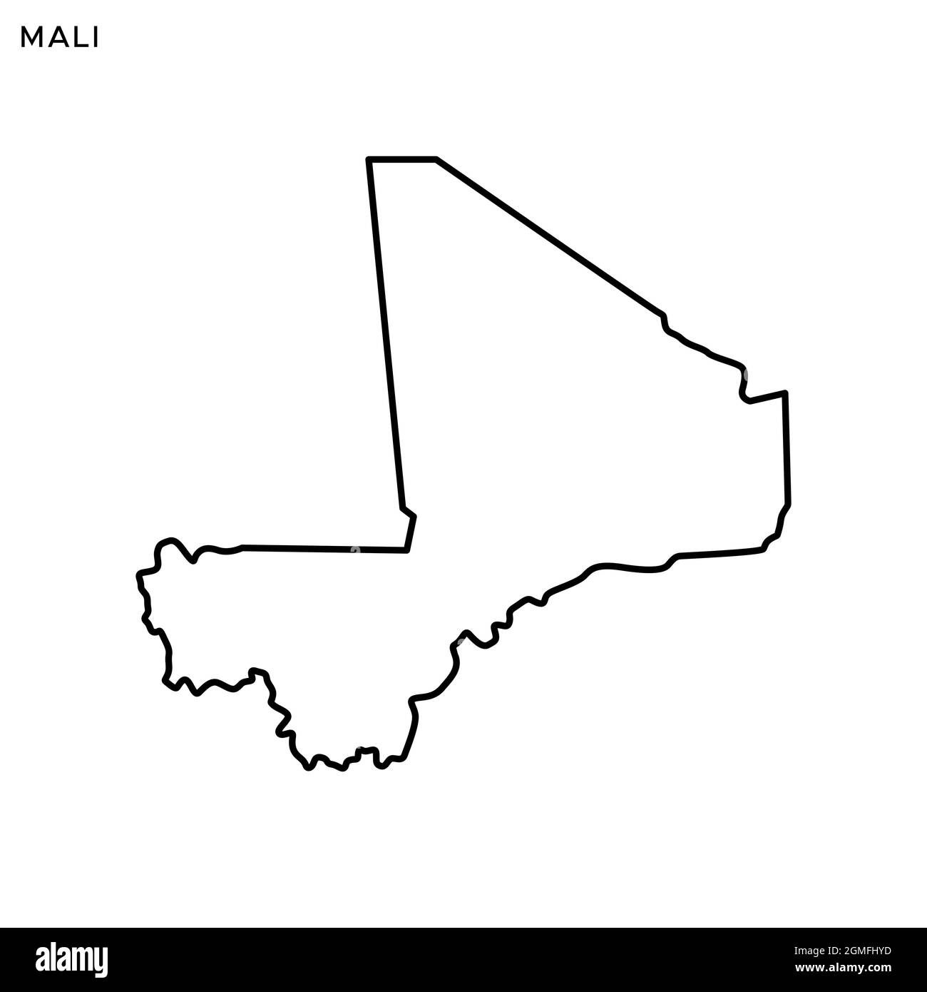 Mali Map Outline Black And White Stock Photos amp Images Alamy